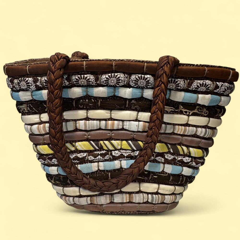 Vintage 1970s handmade island oversized Woven Boho Beach bag